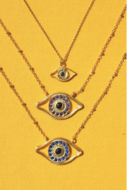 Odysseus Eye Necklace in Purple