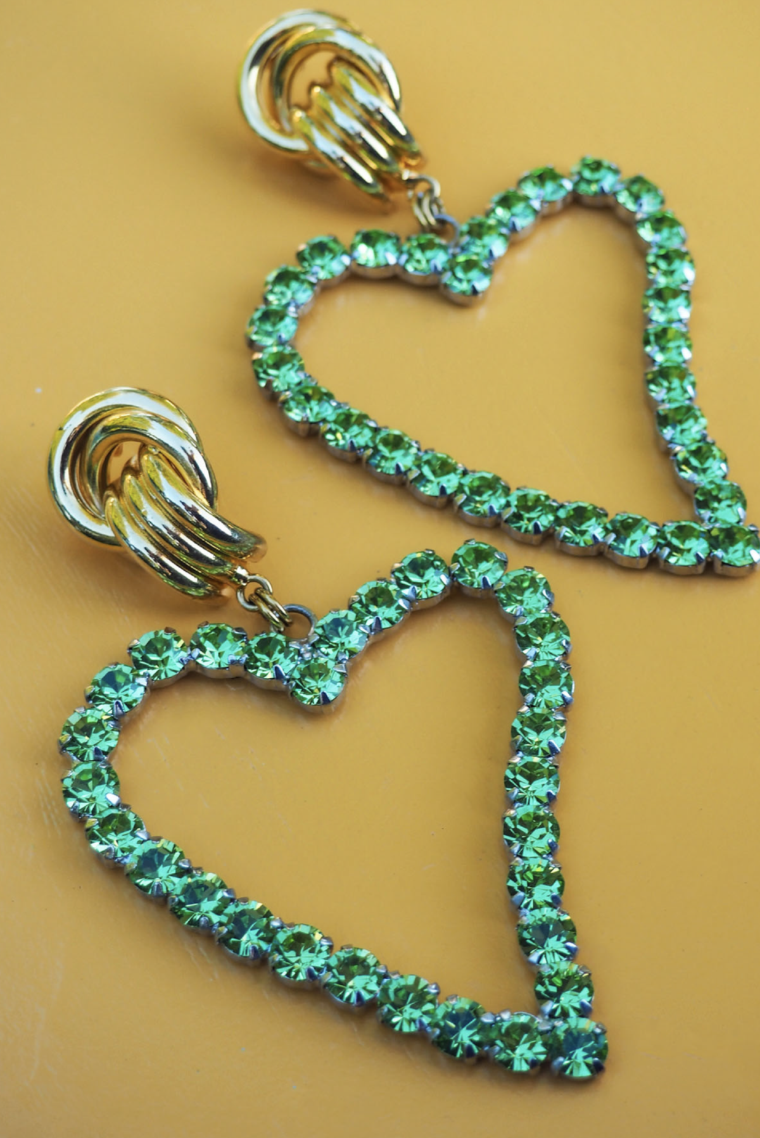 All My Heart Earrings in Green made by Greek brand Mayol, sold by Selini.