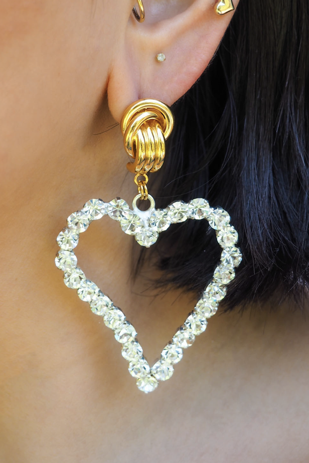 Made in Greece. Swarovski Crystals. 24K Gold Plated Brass. Statement Earrings. 