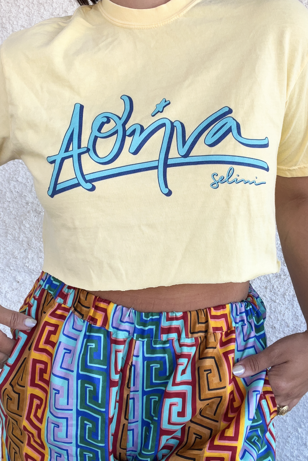 Athina Athens T-Shirt Available in 2 Colors made by Greek brand, Selini.