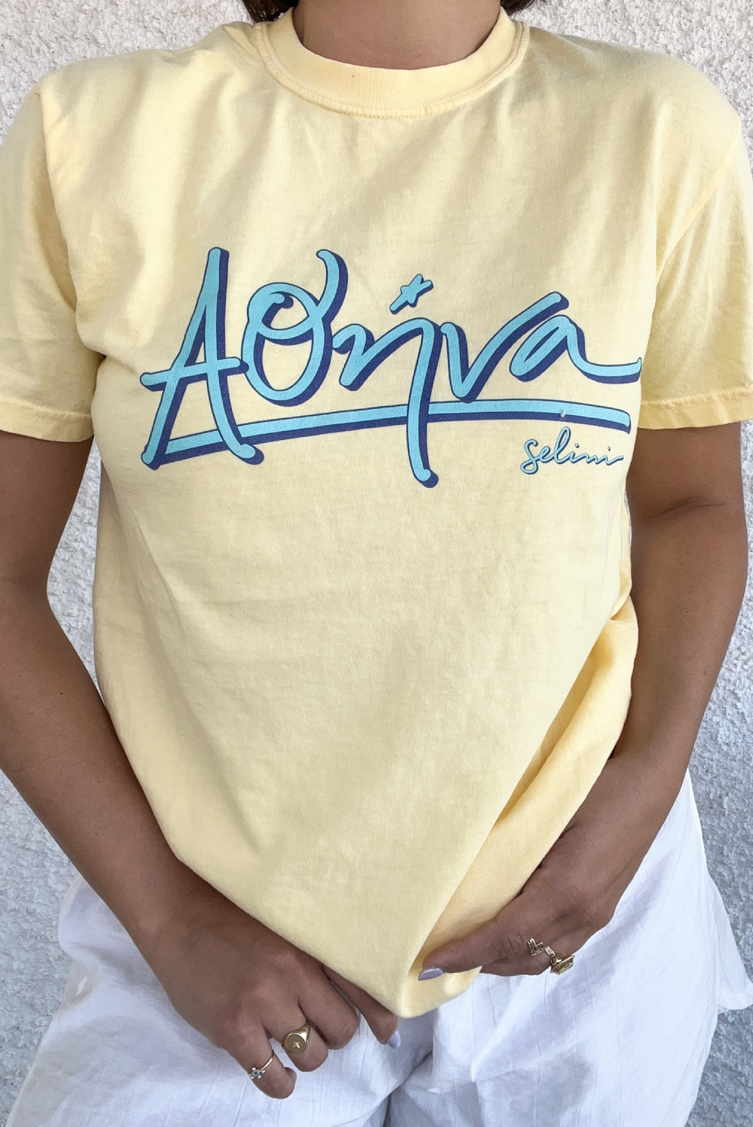 Athina Athens T-Shirt Available in 2 Colors made by Greek brand, Selini.