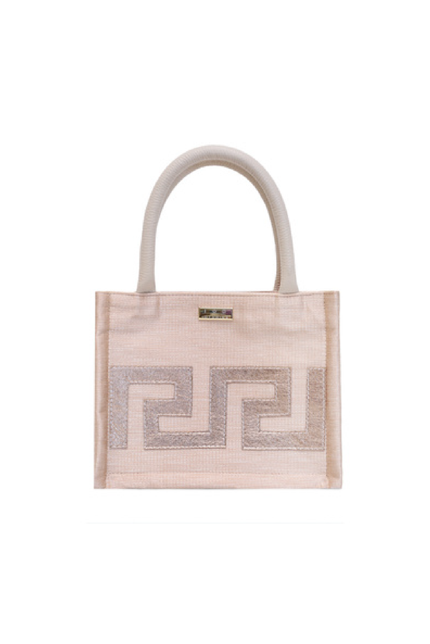 Made in Greece. Mini Summer Tote. Greek Inspired Design. Stylish Staple Bag. 