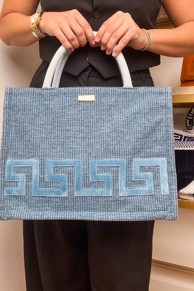 Made in Greece. Magnetic Closure. Perfect Summer Tote. Greek Inspired Bag. 