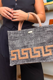 Made in Greece. Magnetic Closure. Perfect Summer Tote. Greek Inspired Bag. 