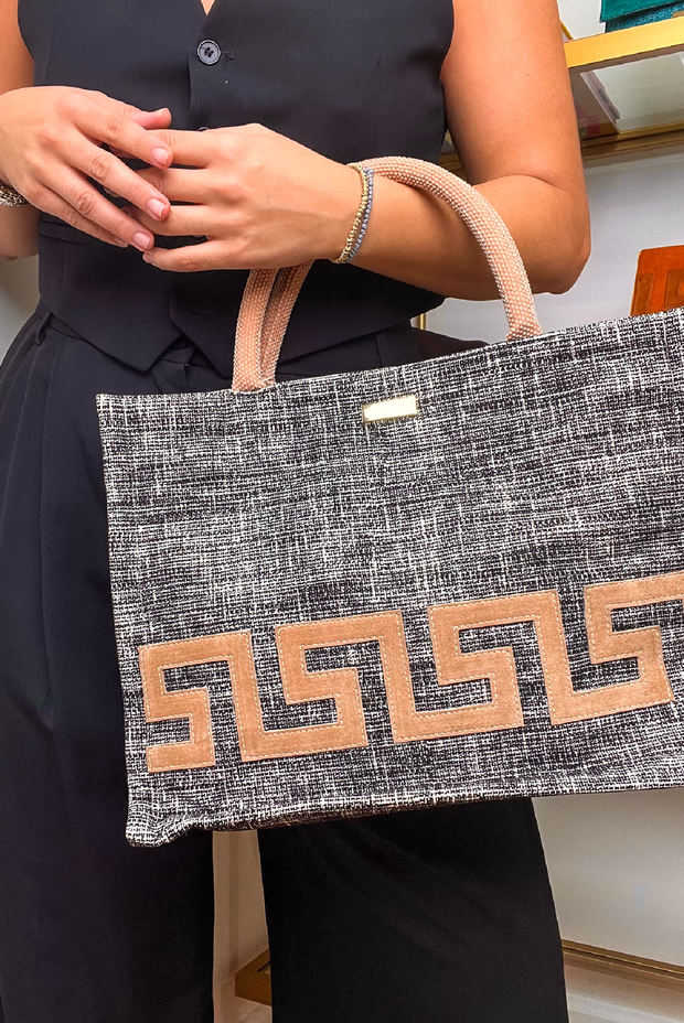Made in Greece. Magnetic Closure. Perfect Summer Tote. Greek Inspired Bag. 