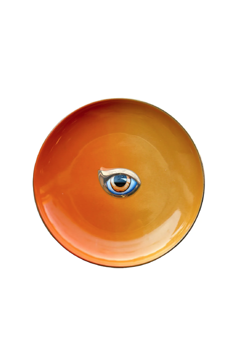 Selini Classic. Evil Eye Aura Dish. Colorful Design. Recycled Glass.