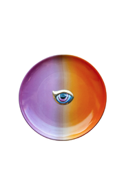 Selini Classic. Evil Eye Aura Dish. Colorful Design. Recycled Glass.