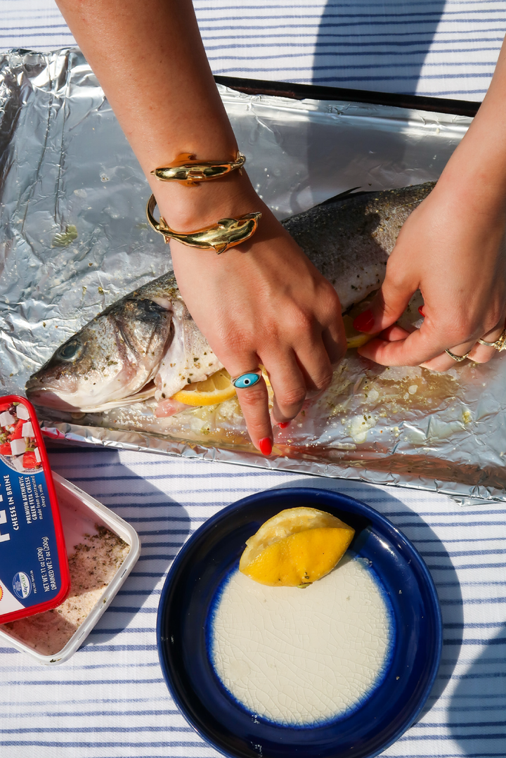 Azula Cuff Bracelet made by Greek brand Mayol, sold by Selini.