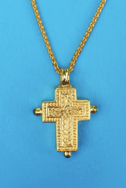 Made in Greece. Fine 925 Silver with 18k Gold Plating. Statement Cross Necklace. Greek Inspired Necklace. 