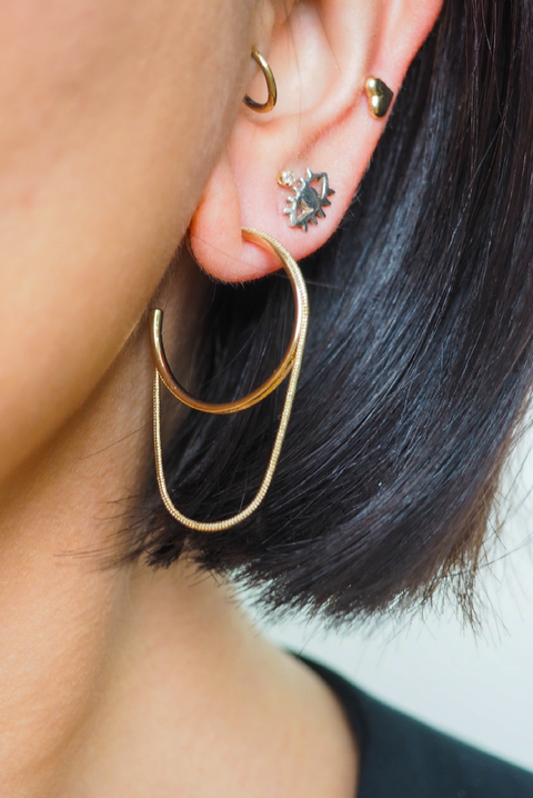 Selini Classic. Lightweight Gold Earrings. Summer Staple. Elevated Jewelry. 