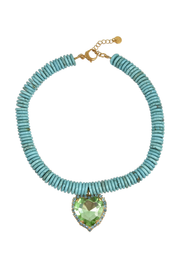 Made in Greece. Greek Inspired Jewelry. Chunky Statement Piece. Heart Necklace. 