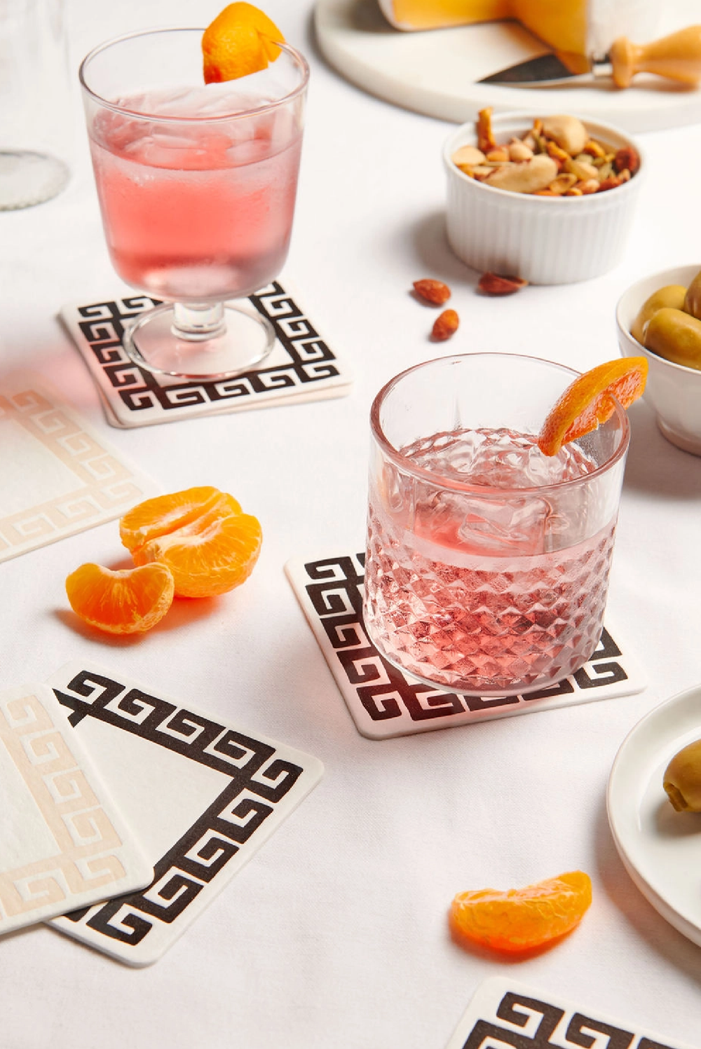 Meandros Letterpress Coaster by Greek brand, Selini.