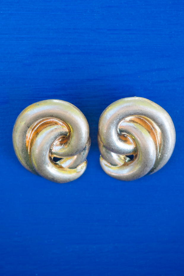 Selini Classic. Gold Staple Earrings. Unique Greek Inspired Jewelry. Statement Piece. 