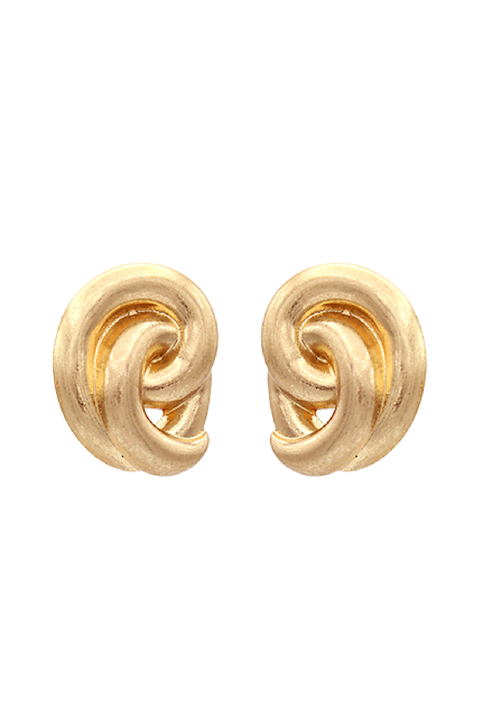 Selini Classic. Gold Staple Earrings. Unique Greek Inspired Jewelry. Statement Piece. 
