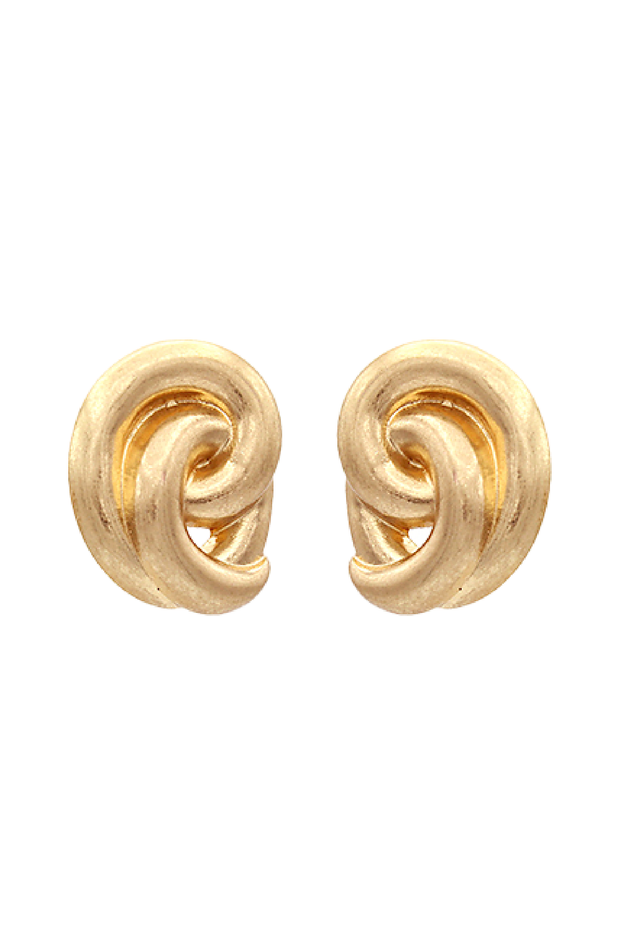 Selini Classic. Gold Staple Earrings. Unique Greek Inspired Jewelry. Statement Piece. 