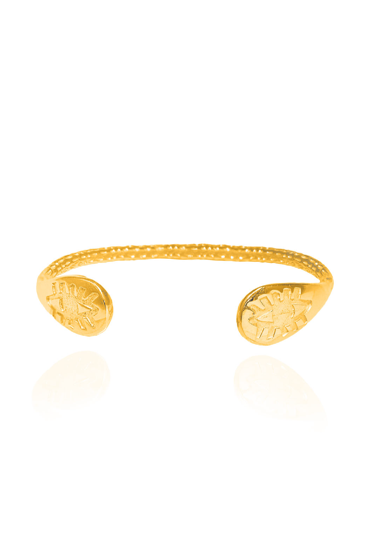 Made in Greece. Sterling Silver. Gold-plated Sterling Silver . Classic Summer Bangle. 