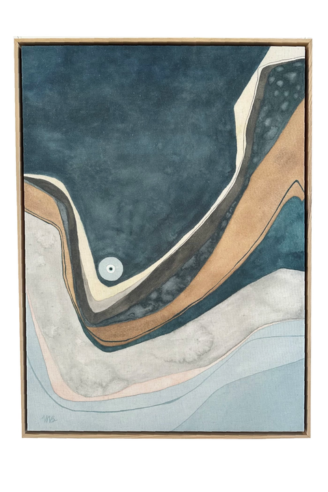 Abstract Artwork. Cool Color Tones. Greek Inspired Design. VNB Art. 