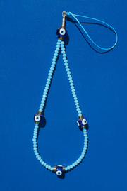 Selini Classic. Handmade by Selini. Colorful Evil Eye Phone Charm. Unique Accessory. 