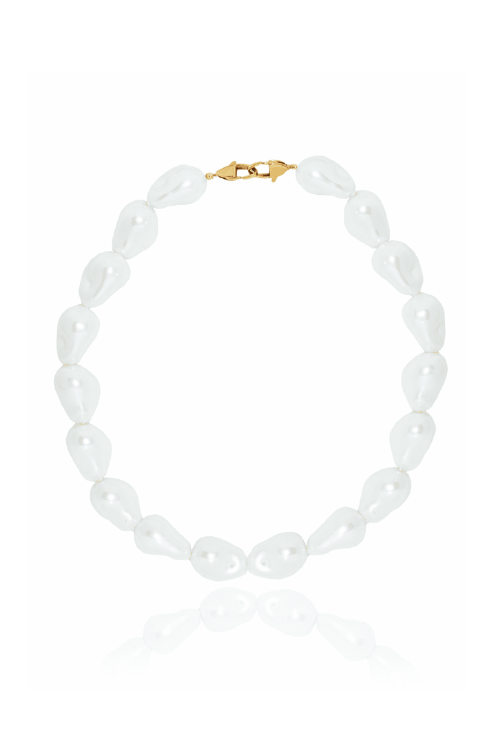 Made in Greece. Stainless Steel. Mother of Pearl Necklace. Summer Chunky Necklace. 