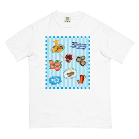 Taverna Food T-Shirt made by Greek brand, Selini