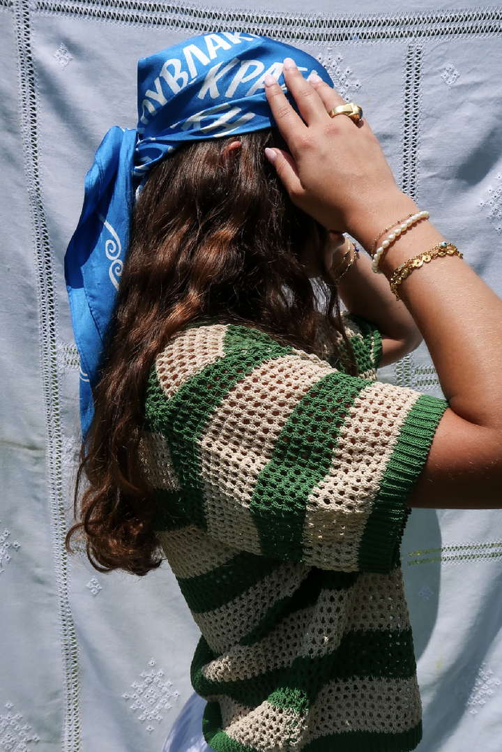 Taverna Selini Silk Scarf made by Greek brand, Selini.