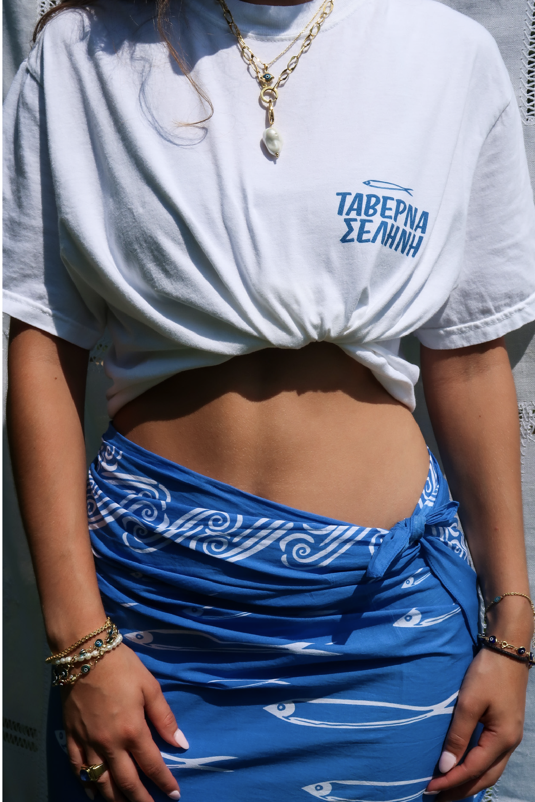 Taverna Menu T-Shirt made by Greek brand, Selini.