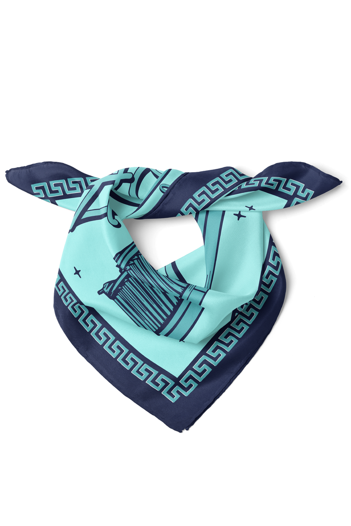 Athena Athens Silk Scarf made by Greek brand, Selini.