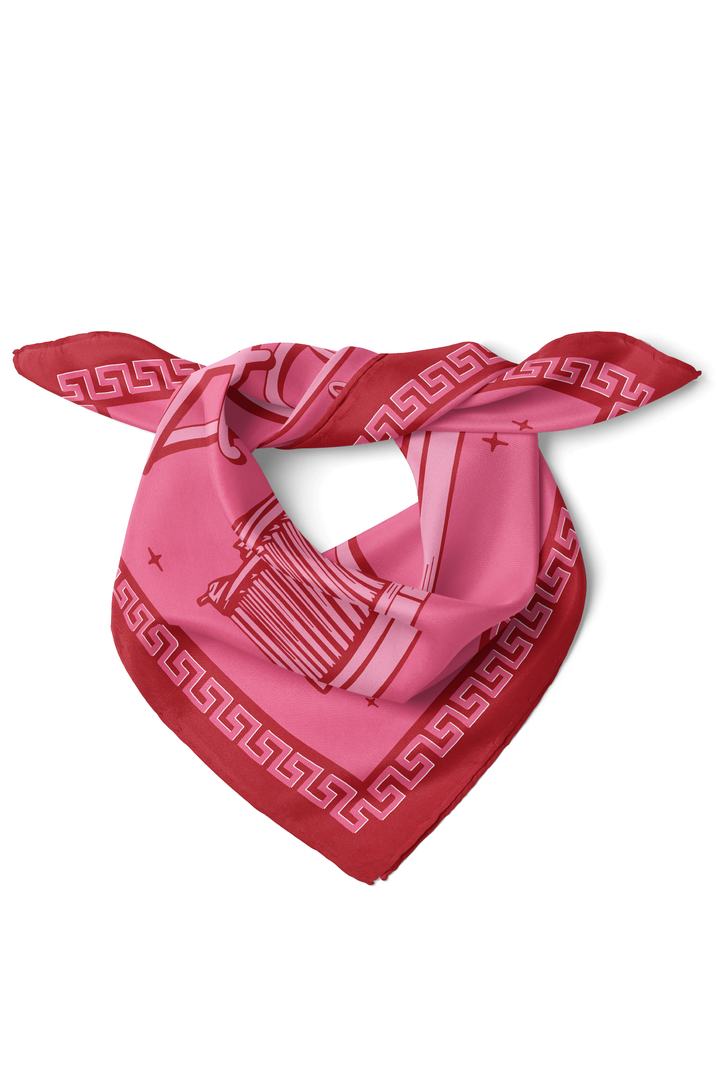 Athena Athens Silk Scarf made by Greek brand, Selini.