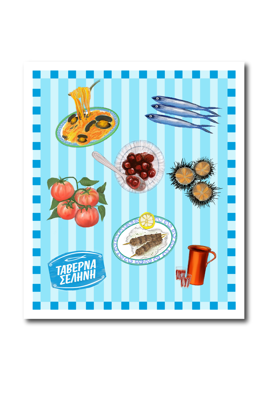 Taverna Food Sticker made by Greek brand, Selini.