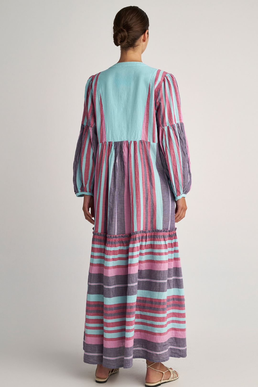 Halki Maxi Dress made by Greek brand, Pearl and Caviar, sold by Selini.