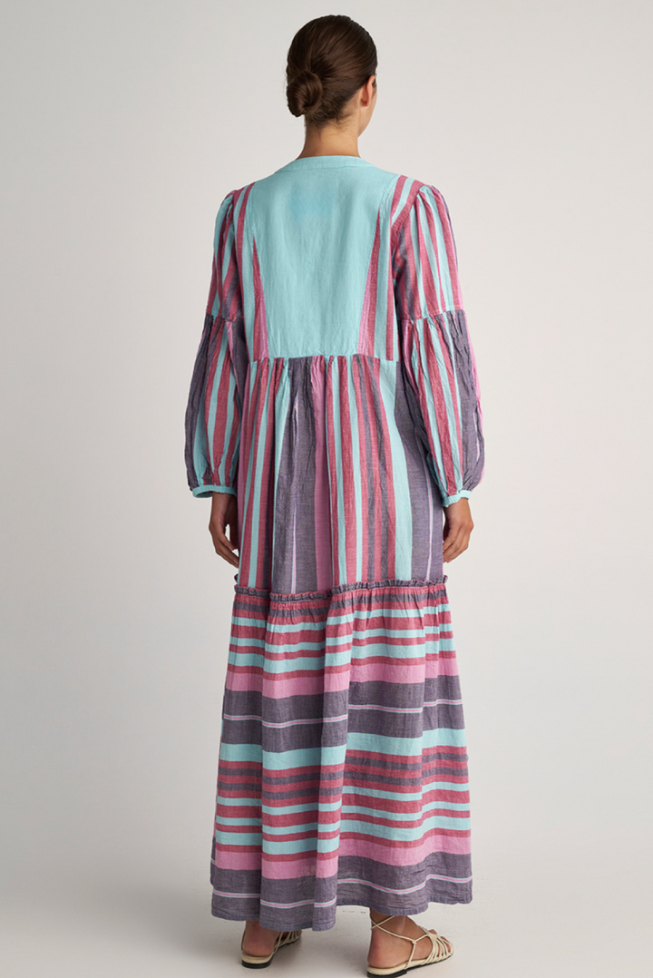 Halki Maxi Dress made by Greek brand, Pearl and Caviar, sold by Selini.