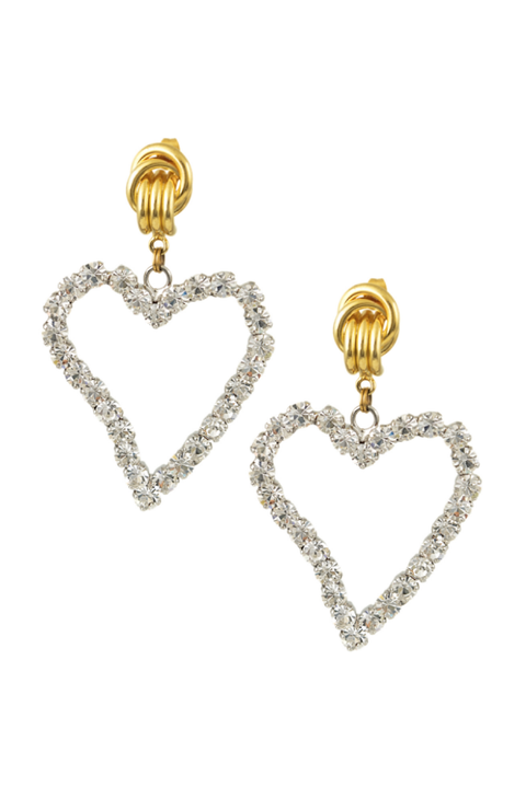 All My Heart Mini Earrings in Crystal