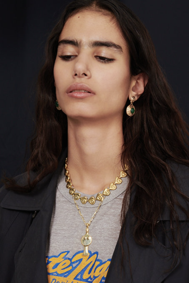 Made in Greece. Fine 925 Silver with 18k Gold Plating. Heart Choker. Greek Inspired Gold Necklace. 