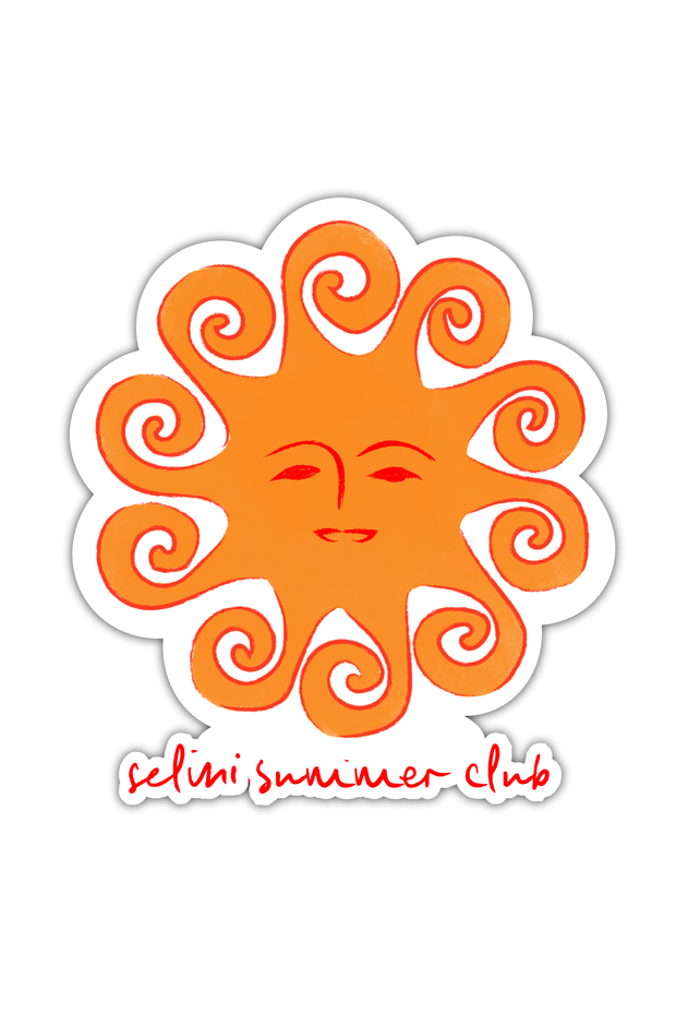 Selini Classic. Selini Summer Club. Sun Sticker. Greek Inspired Design. 