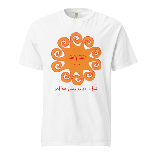 Selini Classic. Selini Summer Club. Greek Inspired Design. Unique Sun Graphic. 