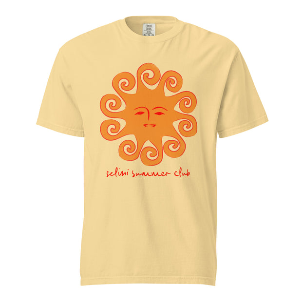 Selini Classic. Selini Summer Club. Greek Inspired Design. Unique Sun Graphic. 