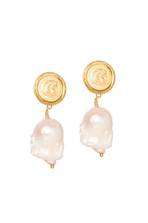 Made in Greece. Gold-plated Sterling Silver. Greek Inspired Jewelry. Summer Staple Piece. 