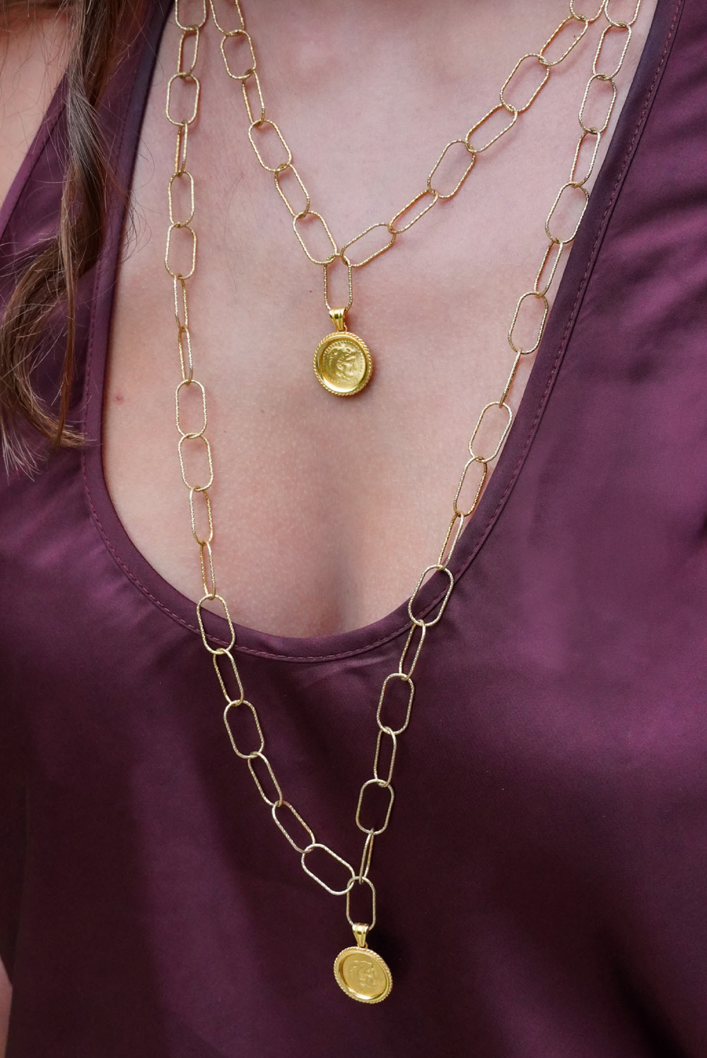 Hercules Statement Necklace made by Greek brand Hermina Athens, sold by Selini. 