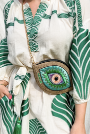 Selini Classic. Evil Eye Belt Bag. Greek Inspired Design. Colorful Bag. 