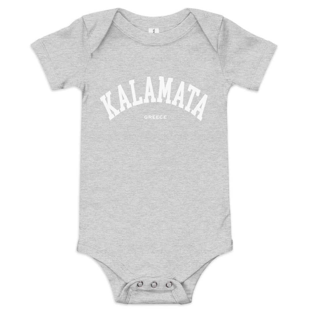 Kalamata Baby Onesie made by Greek brand, Selini. 