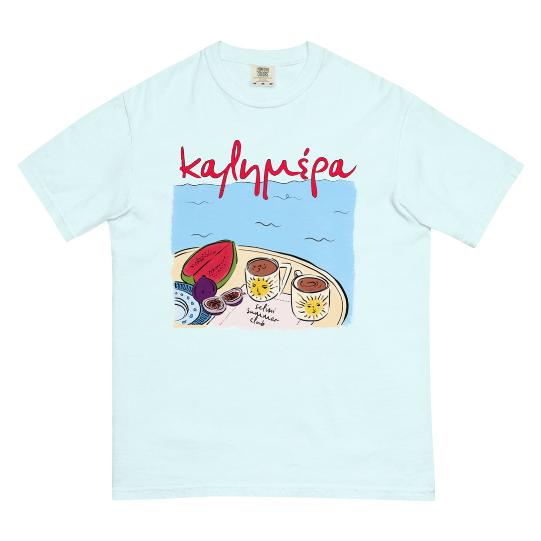 Selini Classic. Selini Summer Club. Good Morning T-Shirt. Greek Inspired Design. 