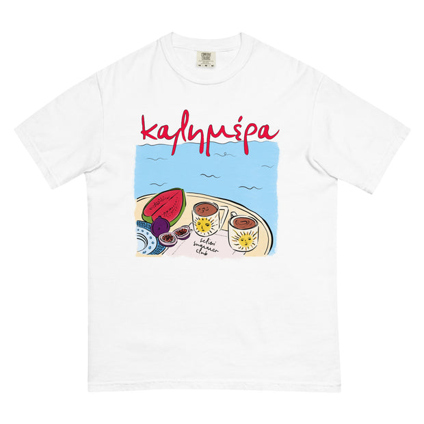 Selini Classic. Selini Summer Club. Good Morning T-Shirt. Greek Inspired Design. 