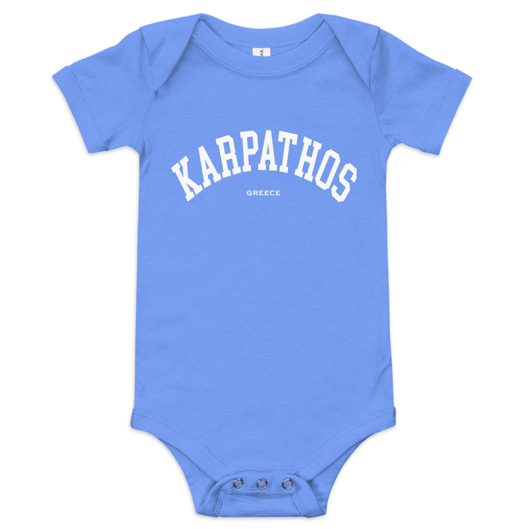Karpathos Baby Onesie made by Greek brand, Selini. 