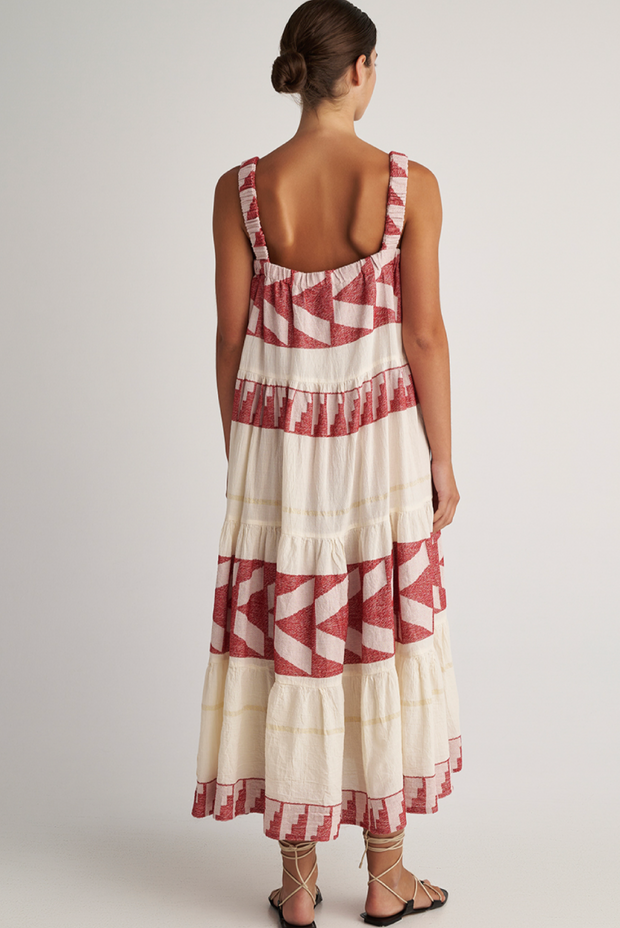 Made in Greece. 100% Cotton. Greek Inspired Design. Maxi Dress. 