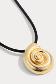Staple Necklace. Bold Shell Jewelry. 14KT Gold Plated Brass. Summer Statement Jewelry. 