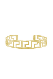 Selini Classic. Rhodium or Brass. Greek Inspired Cuff Bracelet. Adjustable Jewelry. 