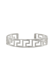 Selini Classic. Rhodium or Brass. Greek Inspired Cuff Bracelet. Adjustable Jewelry. 