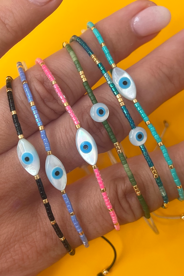 Selini Classic. Greek Jewelry. Evil Eye Bracelet. Colorful Statement Pieces. 