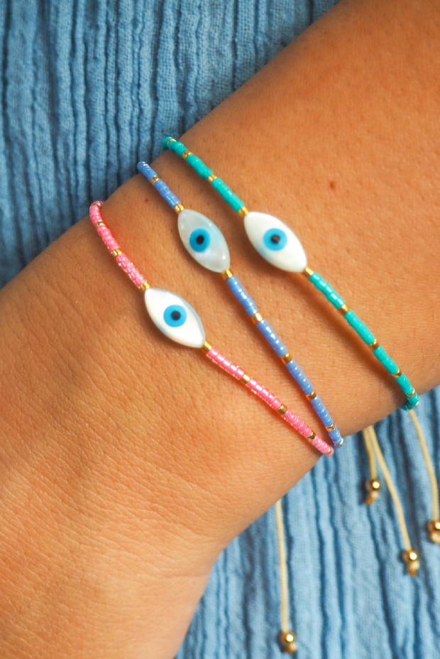 Selini Classic. Greek Jewelry. Evil Eye Bracelet. Colorful Statement Pieces. 