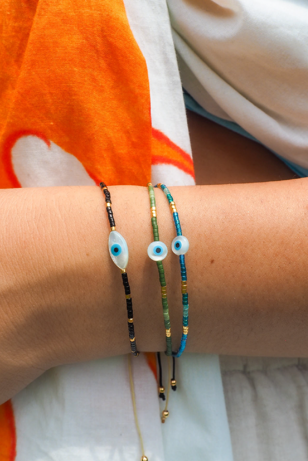 Selini Classic. Greek Jewelry. Evil Eye Bracelet. Colorful Statement Pieces. 